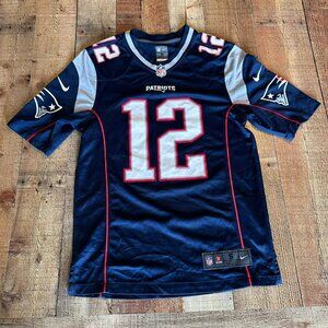 Nike NFL Patriots Tom Brady #12 On Field Jersey Small Navy Mens Football Shirt